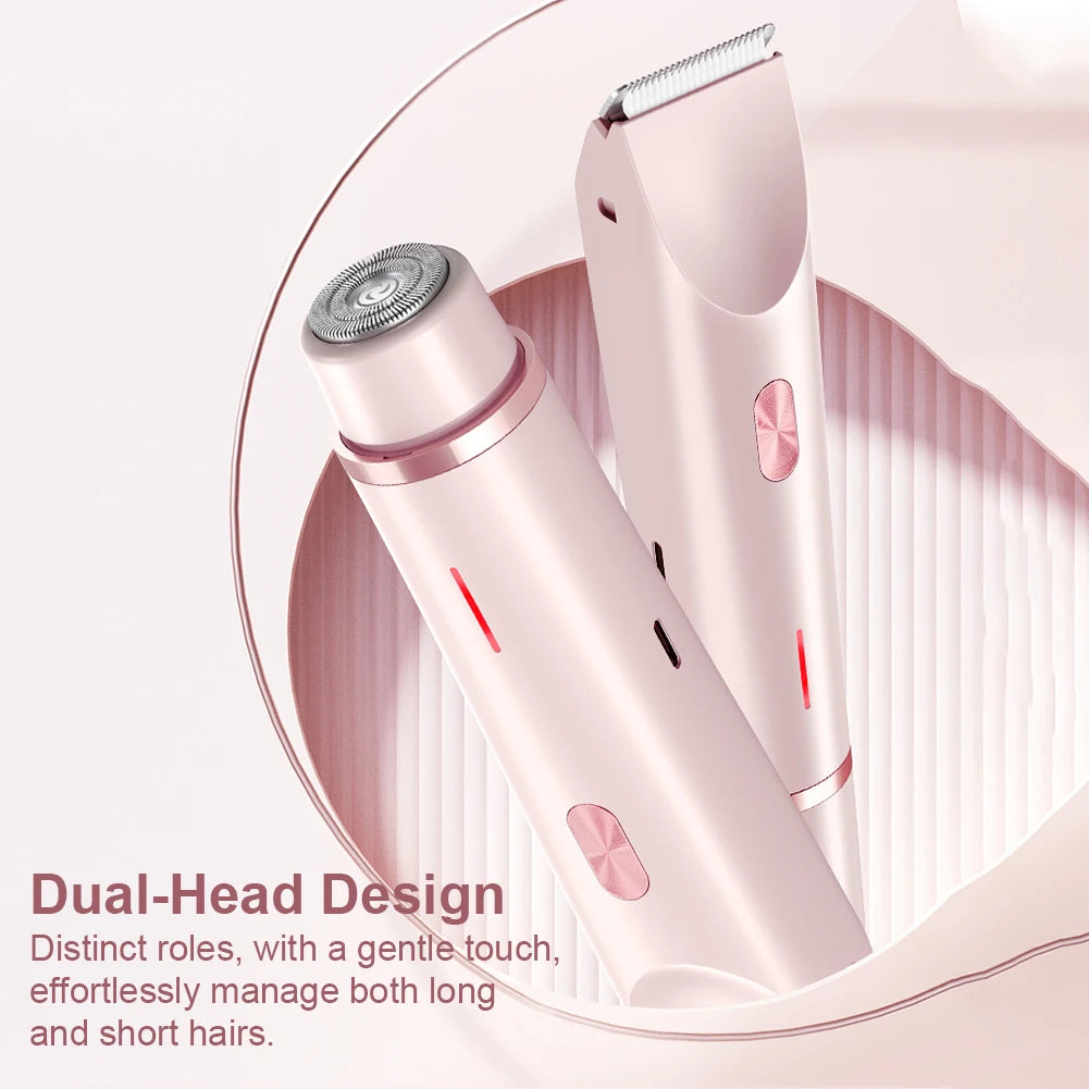 Electric Razors Bikini Trimmer for Women Waterproof Body Hair Trimmer Rechargeable for Pubic Legs Body Hair Epilator